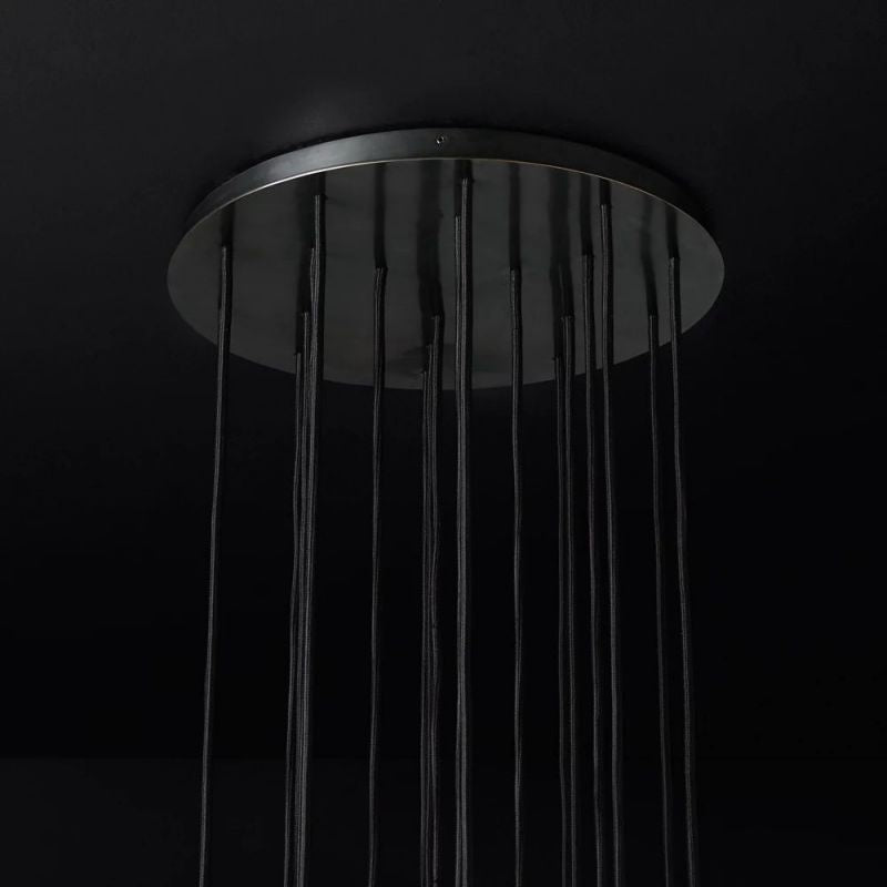 Kristina Series Glass Chandelier 19" Cluster