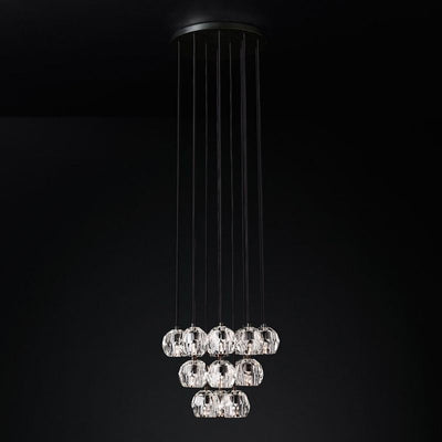 Kristina Series Glass Chandelier 19" Cluster