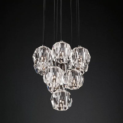 Kristina Series Glass Chandelier 14" Cluster