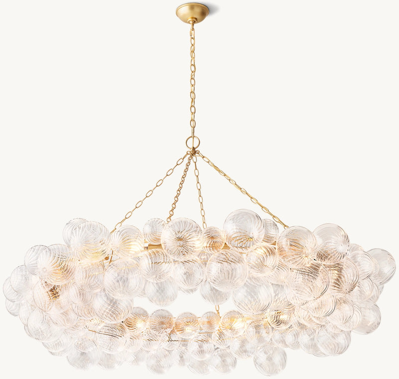 Talian Glass  Ring Chandelier 63"