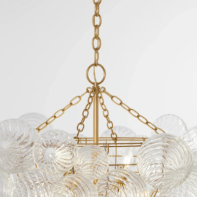 Talian Glass  Round Chandelier 33"