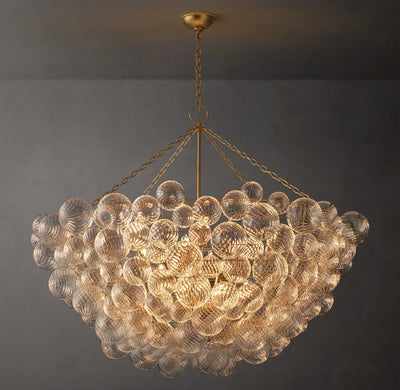 Talian Glass  Round Chandelier 66"