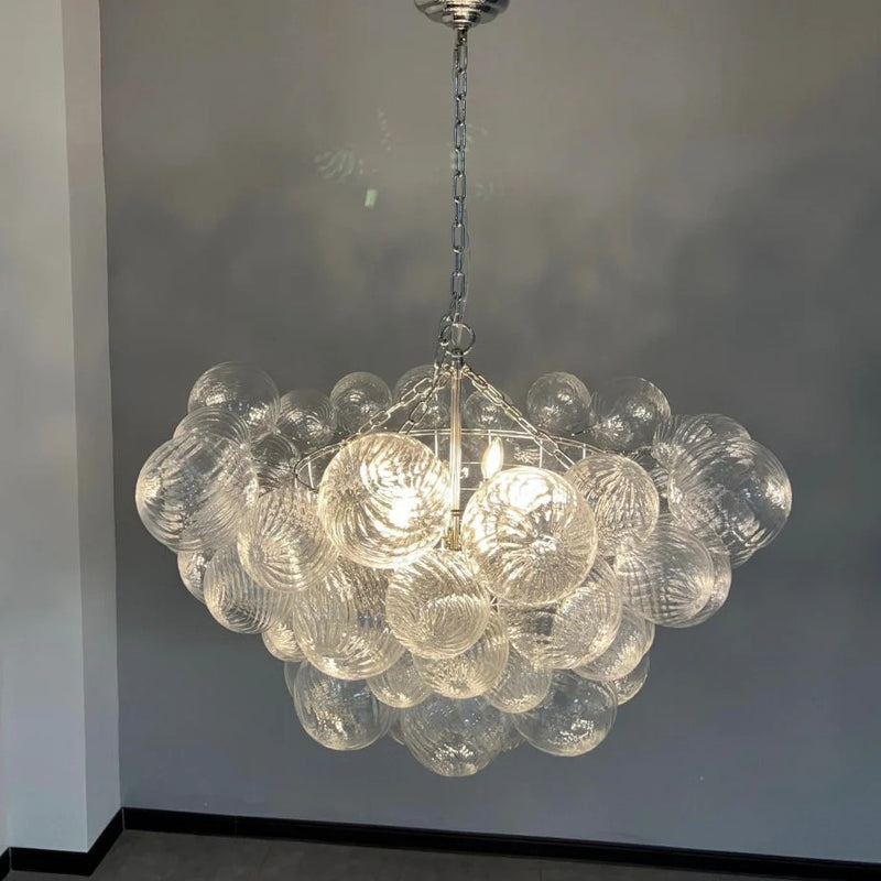 Talian Glass  Round Chandelier 30"