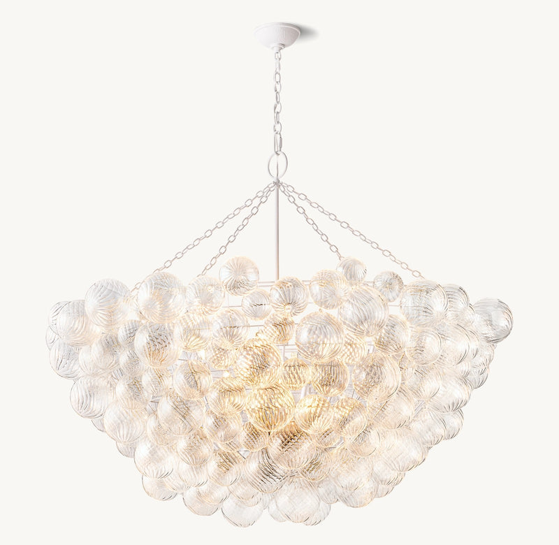 Talian Glass  Round Chandelier 66"