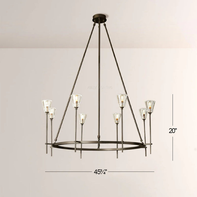 Torche Round Chandelier 46"