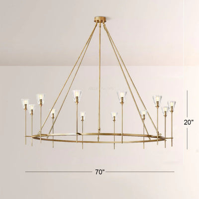 Torche Round Chandelier 70"