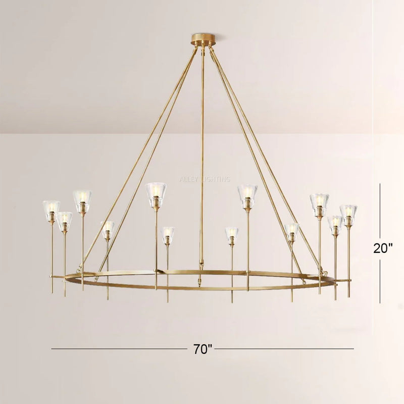 Torche Round Chandelier 70"