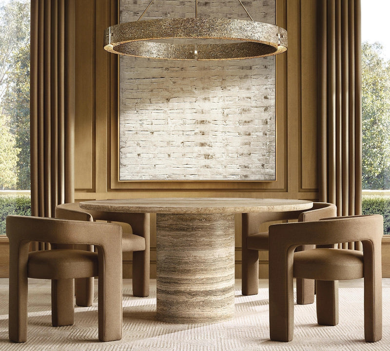 Vito Carved Round Dining Table