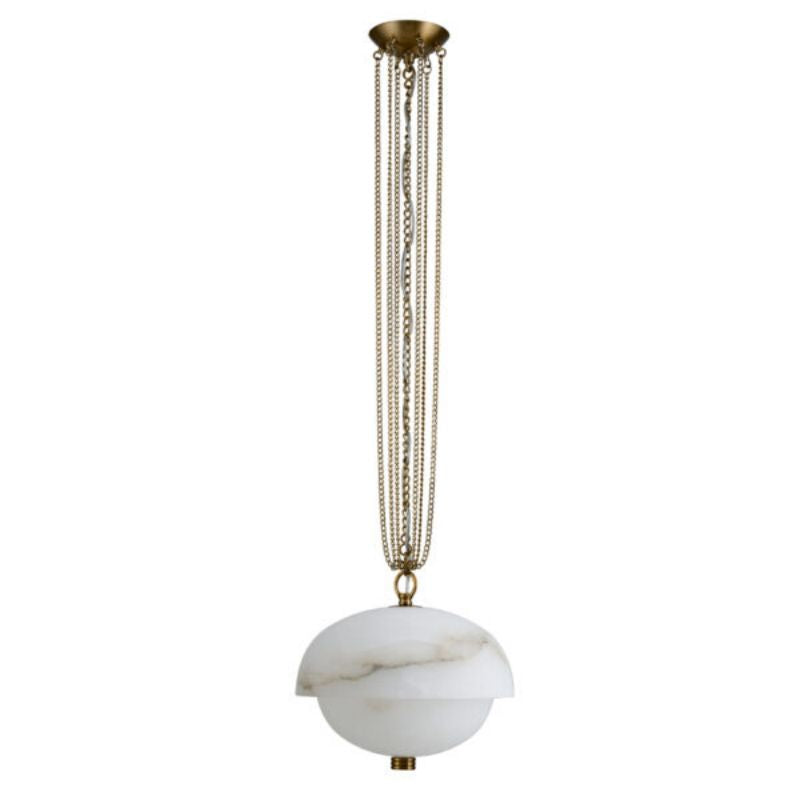 Alabaster Volterra  LED Pendant Light 17” (Chain)