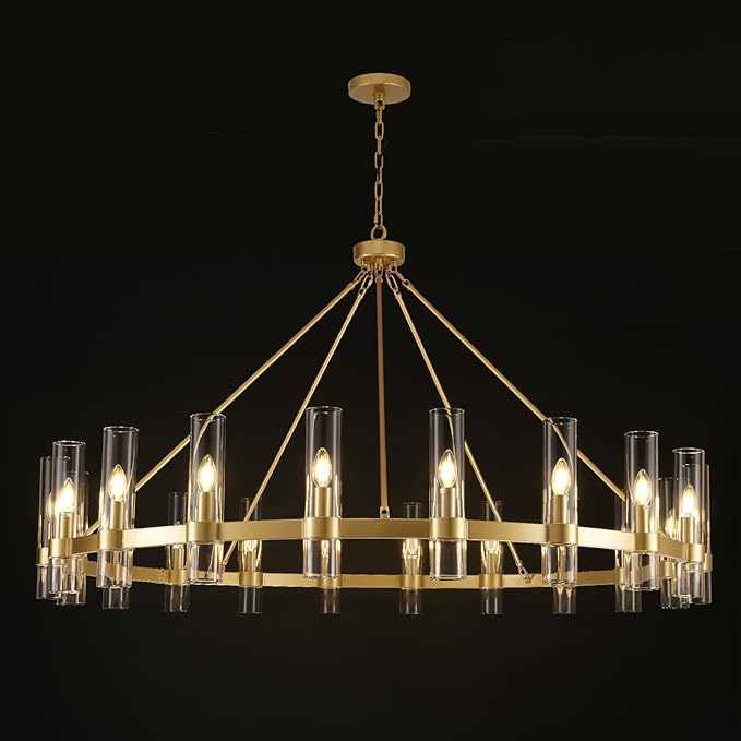 Wagon Wheel Chandelier for Dining Room, Living Room, Bedroom and Entryway