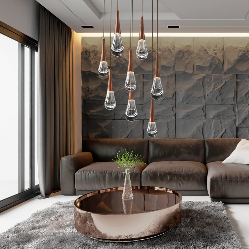 Water Drop Round LED Chandelier