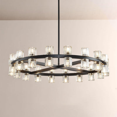 Wine-Glass Series Crystal Chandelier 36"D