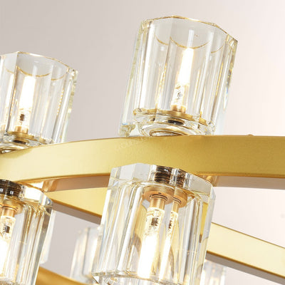 Wine-Glass Series Crystal Chandelier 36"D