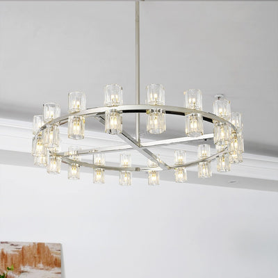Wine-Glass Series Crystal Chandelier 36"D