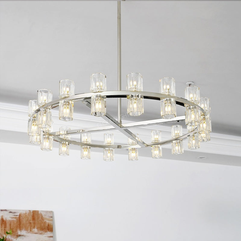 Wine-Glass Series Crystal Chandelier 36"D