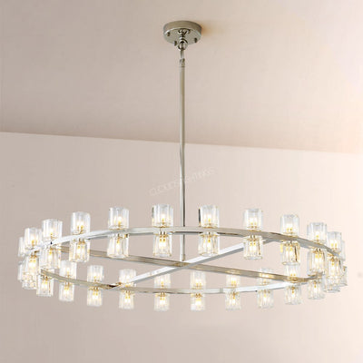 Wine-Glass Series Crystal Chandelier 48"D
