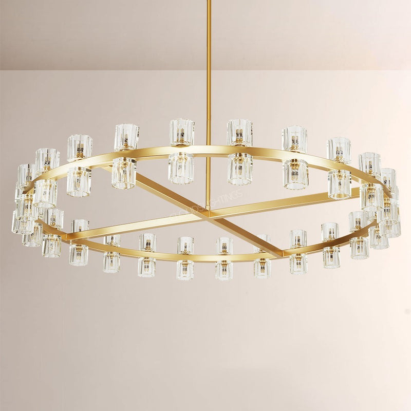 Wine-Glass Series Crystal Chandelier 48"D