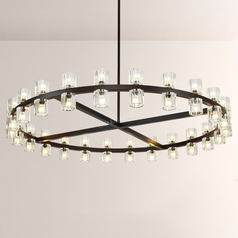 Wine-Glass Series Crystal Chandelier 48"D