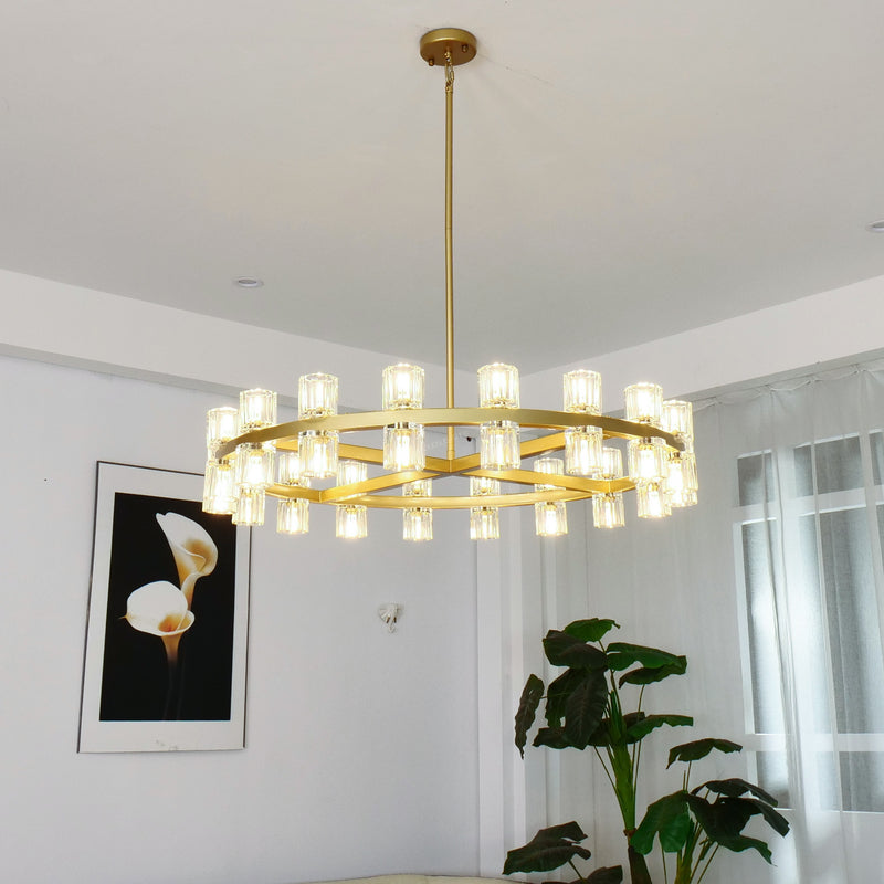 Wine-Glass Series Crystal Chandelier 24“D