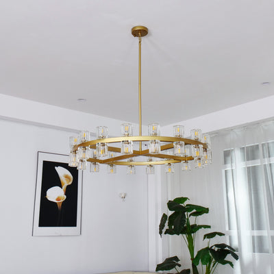 Wine-Glass Series Crystal Chandelier 24“D