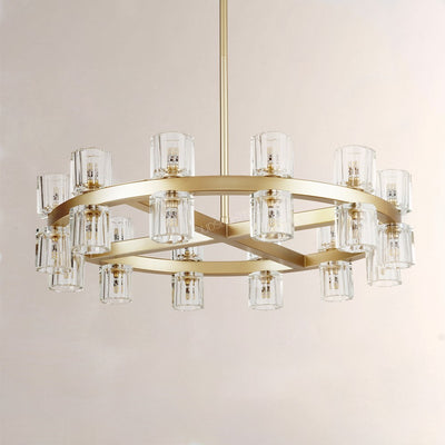 Wine-Glass Series Crystal Chandelier 24“D