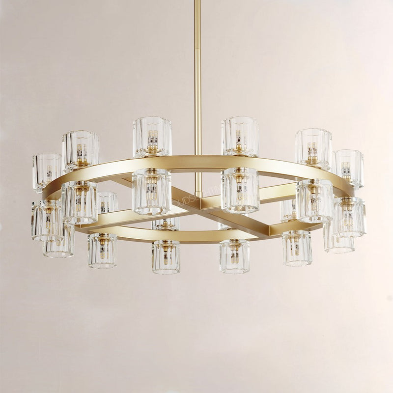 Wine-Glass Series Crystal Chandelier 24“D