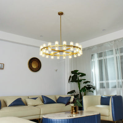 Wine-Glass Series Crystal Chandelier 24“D