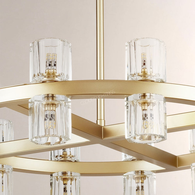 Wine-Glass Series Crystal Chandelier 24“D