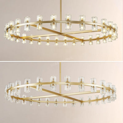 Wine-Glass Series Crystal Chandelier 60"D