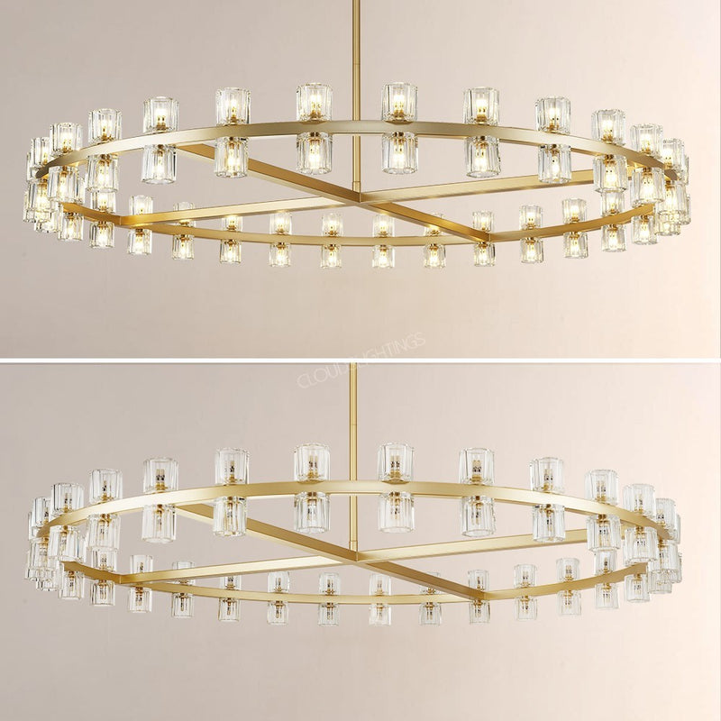 Wine-Glass Series Crystal Chandelier 60"D