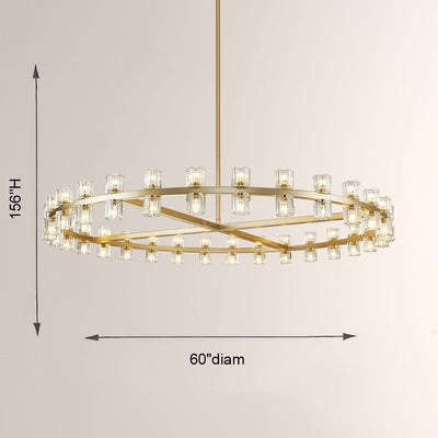 Wine-Glass Series Crystal Chandelier 60"D