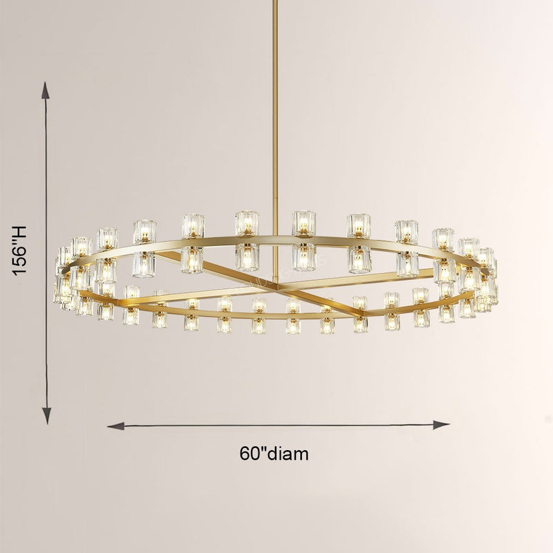 Wine-Glass Series Crystal Chandelier 60"D