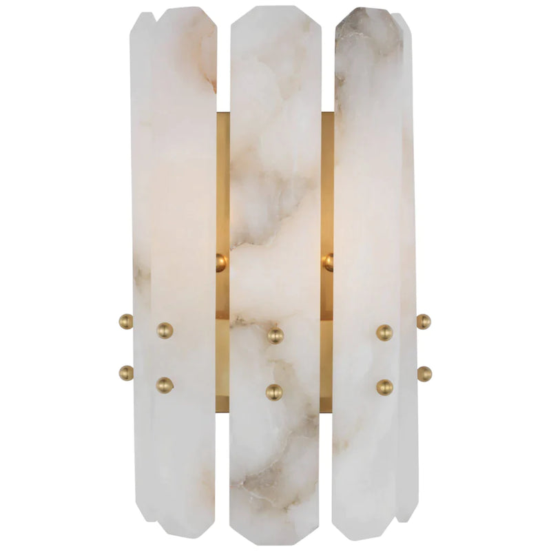 Alabaster Adrian Shield  Wall Sconce