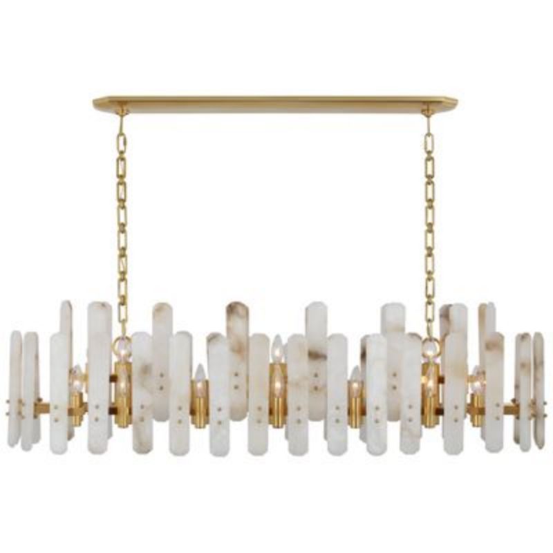 Alabaster Adrian Shield Large Linear Chandelier