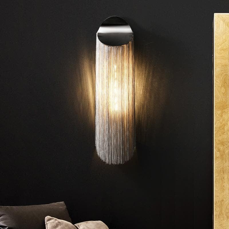 Liz Luxury Plated Aluminum Chain Long Wall Lamp