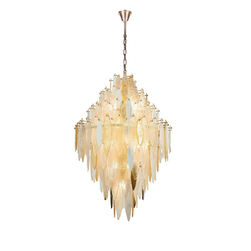 Ailin Empire Tiered Oval Glass Chandelier