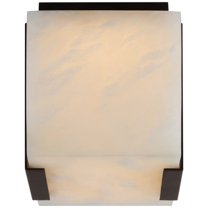 Alabaster Kelly  Square Flush Mount Wall Sconce Lamp 6"H