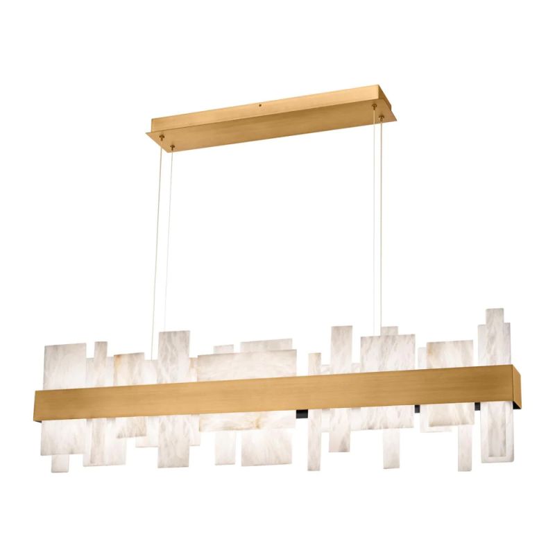 Alabaster Acropolis  LED Linear Chandelier 46"