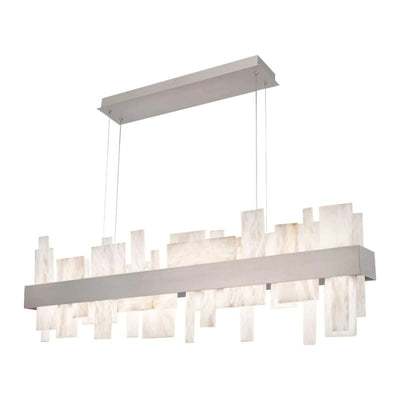 Alabaster Acropolis  LED Linear Chandelier 46"