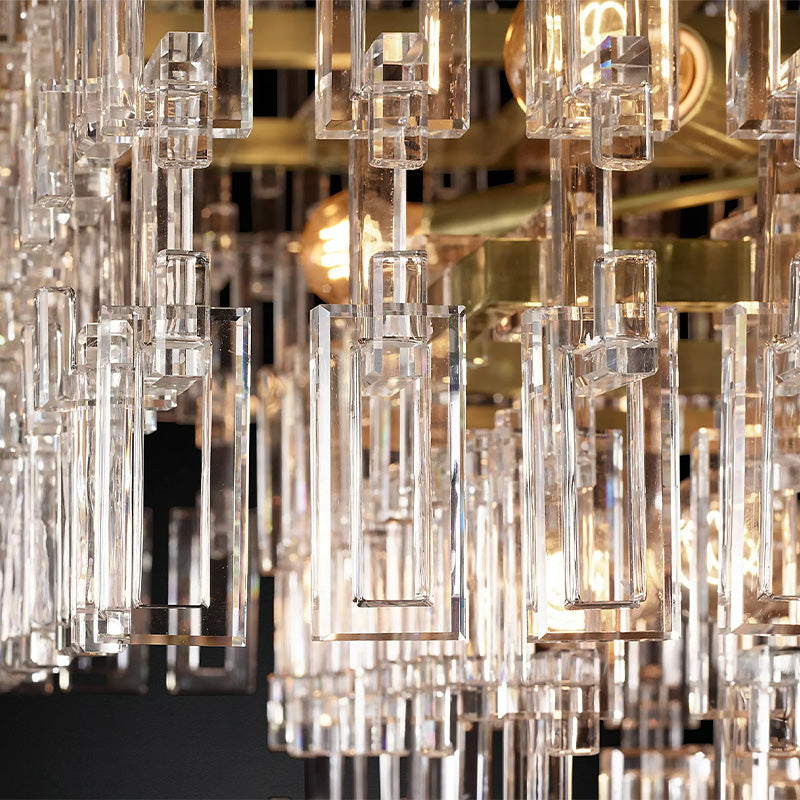 Mia 4 Tier Crystal Round Chandelier 48"