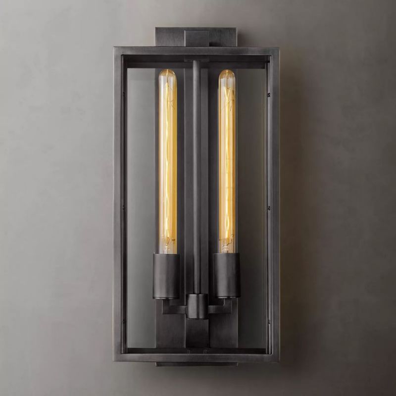Vera Lantern Outdoor Wall Sconce 2-Light,21" H