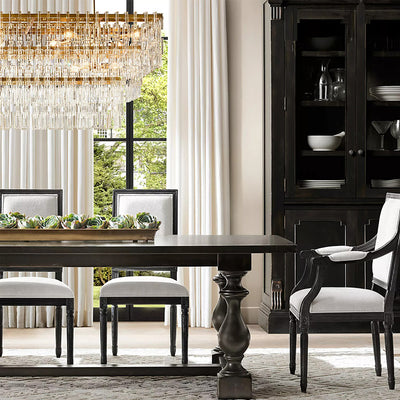 Mia 3 Tier Crystal Rectangular Chandelier 60"