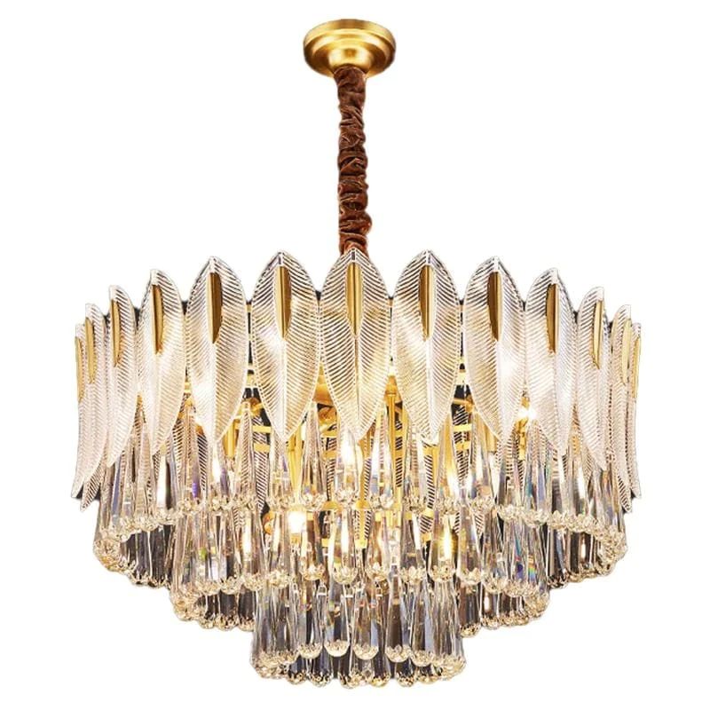 Flake 3-Tier Crystal Chandelier 32"