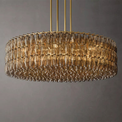 Evelyn Crystal Round Chandelier 62"