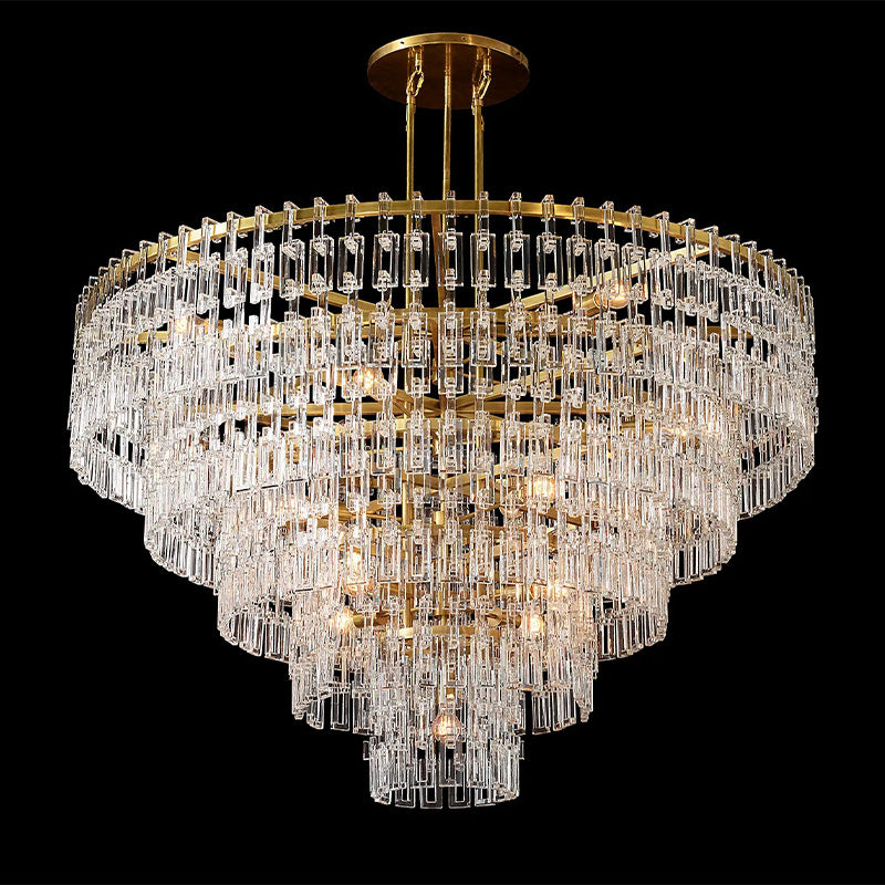 Mia 5 Tier Crystal Round Chandelier 60"