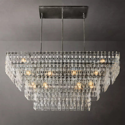 Mia 4 Tier Crystal Rectangular Chandelier 72"