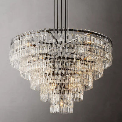 Mia 5 Tier Crystal Round Chandelier 60"