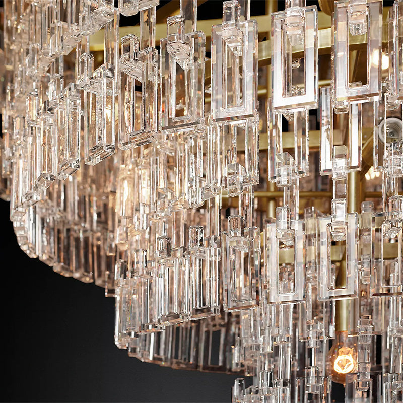 Mia 4 Tier Crystal Round Chandelier 48"