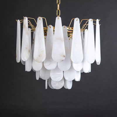 Alabaster Foyer Art Chandelier