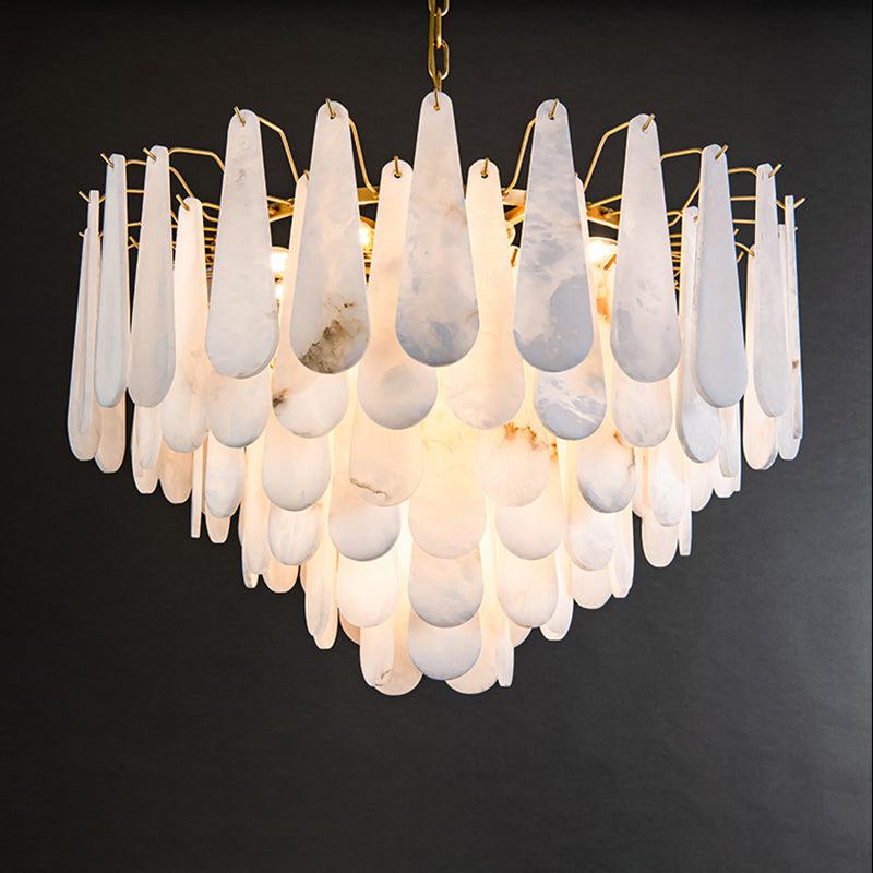 Alabaster Foyer Art Chandelier